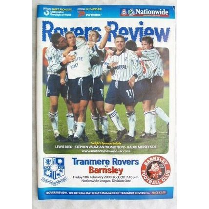 2000 programme Tranmere Rovers v. Barnsley