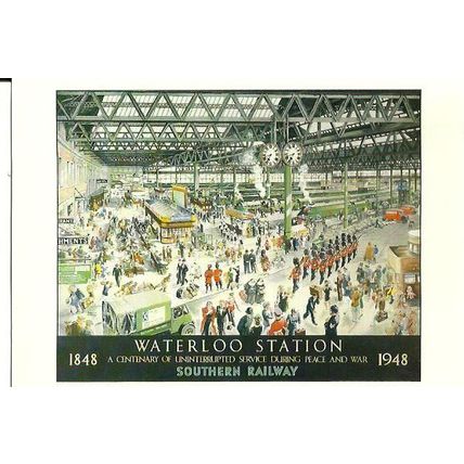 Advertising SOUTHERN RAILWAY Waterloo Station Postcard (Mumbles MRP/151)