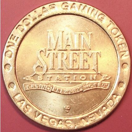 Main Street. $1 Casino Token. Las Vegas, NV. D88.