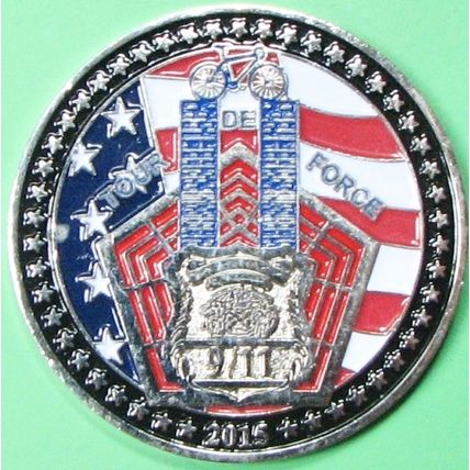 NYPD/Boston Police 9/11. Challenge Coin. 1.75". 56b.
