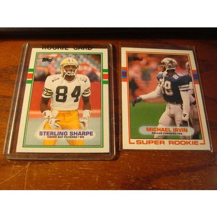 1989 Topps, 4-Cards, IRVIN HOF/SHARPE,, ++