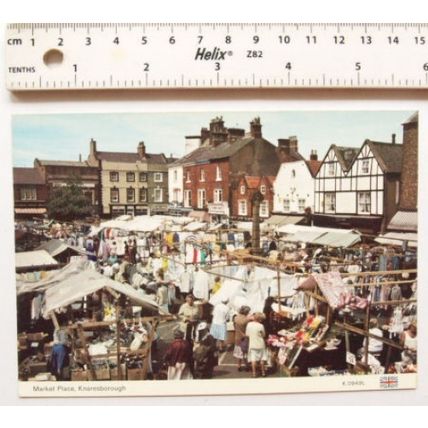 old postcard Market Place, Knaresborough