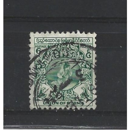 Burma.SG101 6p Dancer (Green).Fine Used.Jul25u