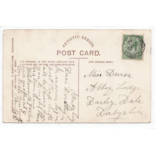 Idridgehay Church and School Derbyshire 1916 Postcard