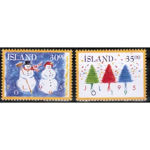 1995 Iceland - Sc# 811-812 Mint NH - Christmas set of 2
