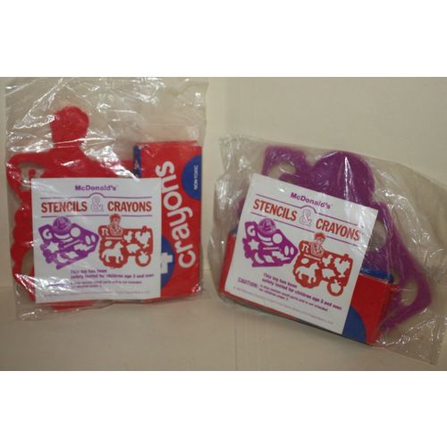 1991 McDonalds Stencils & Crayons Set of 2 Mint in Package
