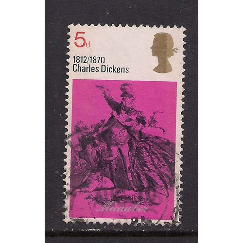 GB 1970 QE2 5d Dickens used stamp SG 825.( D636 )