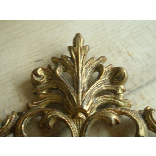 Antique Gilt Metal Rococo Style Photo Frame