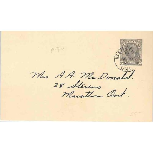 Canada #P70 Postal Card George VI USED 1951