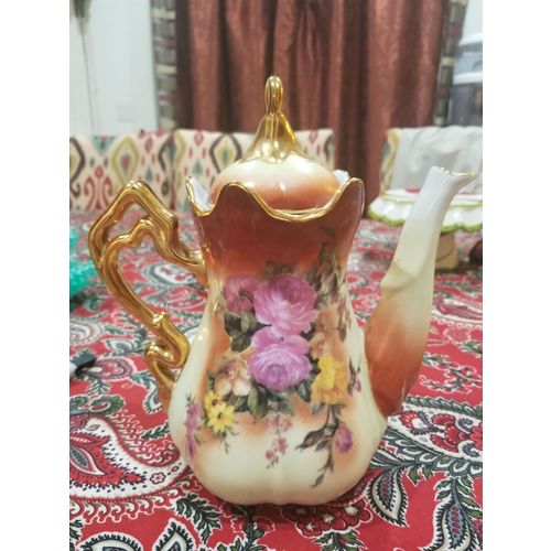 Antique Ornate Victorian Teapot - Gold Trimmed