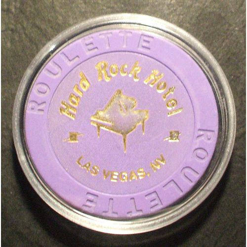Hard Rock Casino ROULETTE Chip - Purple - Piano - LAS VEGAS, Nevada