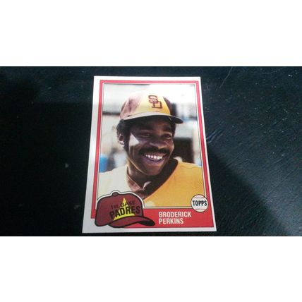 1981 Topps Card # 393 Broderick Perkins Very Good-Excellent (4) San Diego Padres