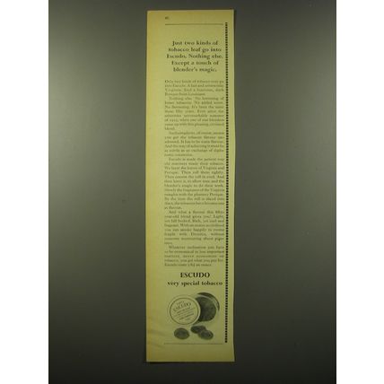 1965 Cope's Escudo Navy De Luxe Tobacco Advertisement