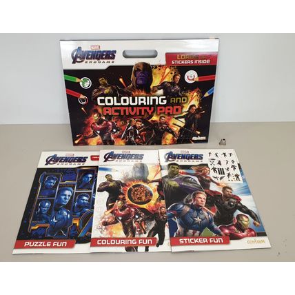 Avengers Marvel Activity Set Colouring Stickers Puzzles Mask 4 Books Super Heros
