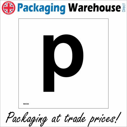 MA584 LETTER CHARACTER P SIGN WAREHOUSE SHELVING FACTORY STOREROOM ALPHABET