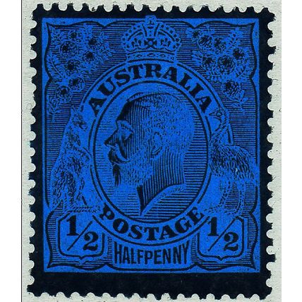 Australia 1928 KGV ½d Orange SMW P13½x12½ ACSC68 - MINT with variaties