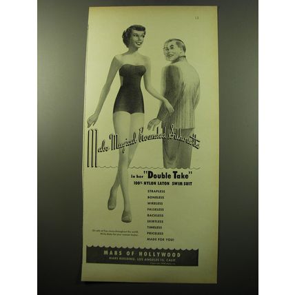 1950 Mabs of Hollywood Double Take Swim Suit Advertisement