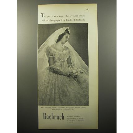 1950 Bradford Bachrach Photographer Ad - This year - as always - the loveliest