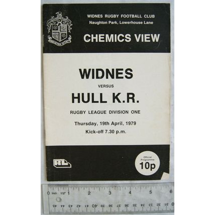 1979 programme Widnes v. Hull Kingston Rovers