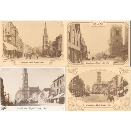 Colchester High Street North Hill Essex 4x Postcard s