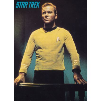 William Shatner Captain Kirk Stands Accused Star Trek Rare Postcard