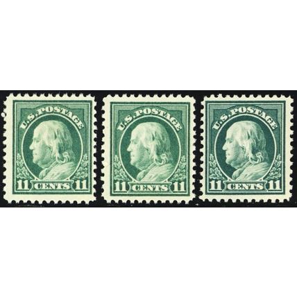 511, Mint NH 11¢ Three F-VF Fresh Stamps CV $51.00 * Stuart Katz