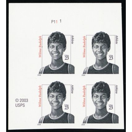 3422a, Mint NH 23¢ RARE Imperforate Error Plate Block - Stuart Katz