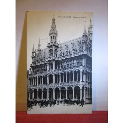 MAISON DU ROI, BRUXELLES, BRUSSELS . used antique postcard 1910 postmark =