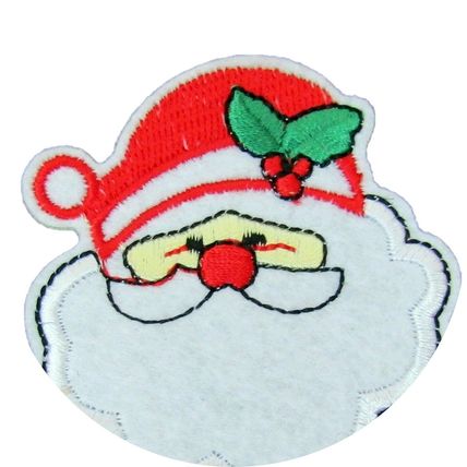 Santa Iron On Patch Christmas Kids Badge Motif Applique Trimming Patches P562