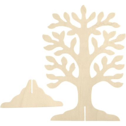 Tree Blank to Decorate 30 x 21cm 2mm thickness Plywood 1pc Gift Ideas DIY CR70