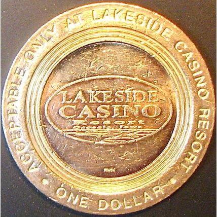 Lakeside. $1 Casino Token. Osceola, IA. J95.