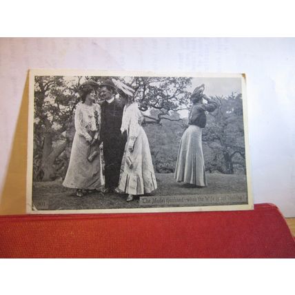 THE MODEL HUSBAND used antique postcard Living Picture series 1905 pm =