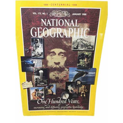 National Geographic Magazine January 1988 100 Years - Vintage Collectable p2