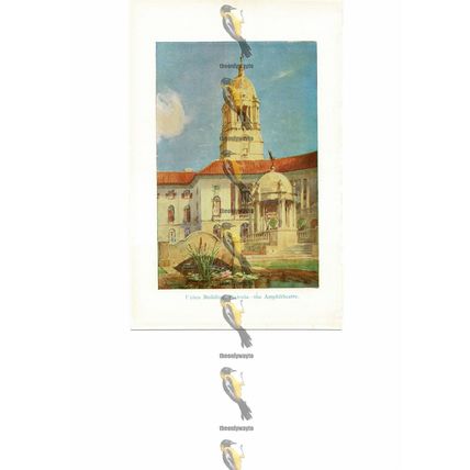 Union Building, Amphitheatre, Pretoria, South Africa, Book Illustration, 1929