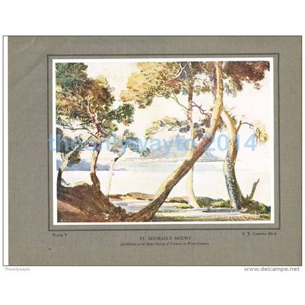 ST MICHAELS MOUNT, S J LAMORNA BIRCH, BOOK ILLUSTRATION, 1931