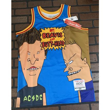 BEAVIS & BUTTHEAD Headgear Classics Basketball Blue Jersey~Never Worn~S M L XL2X