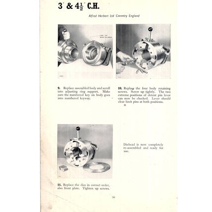 Herbert Coventry Diehead Operators Manual 6th Edition 1960 EP11603500 PDF