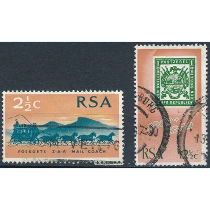 Centenary First Stamps of Republic - South Africa 1969 - F H - SG 297/8 (B)