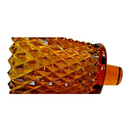 Vintage Pair of Home Interior Diamond Amber Harvest Gold Peg Votives