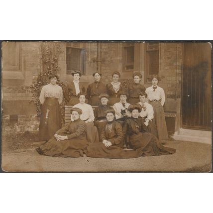 Women of the Liverpool College for Girls, Lancashire, 1911 - RP Postcard