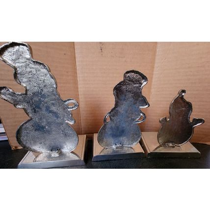 Set of 3 Snowmen Stocking Hangers for Christmas Holiday Decoration