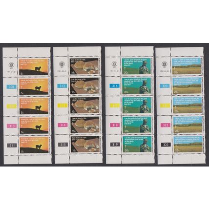 Bophuthatswana Easter 4v Strips Control numbers 1981 MNH SG#72-75 Sc#72-75