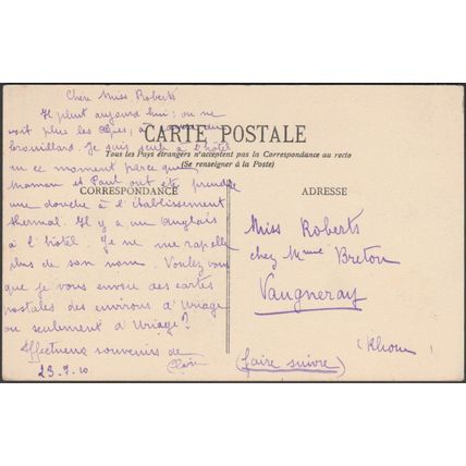 Les Tennis et le Château, Uriage-les-Bains, 1910 - CPA ER1332