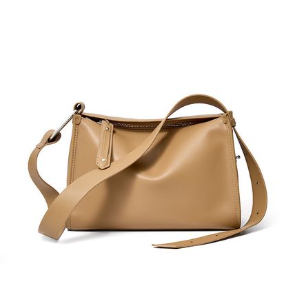 Women Tote Bag Retro Genuine Leather Crossbody Bag Bronze