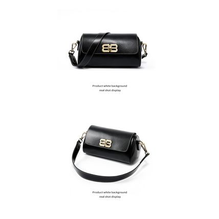 Genuine Leather Women Handbag Black