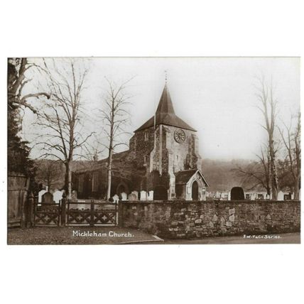 Mickleham Church, Surrey, RP Postcard.