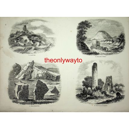 British Period, Carnbre Castle, Silbury Hill, Book Illustration (Print), c1856