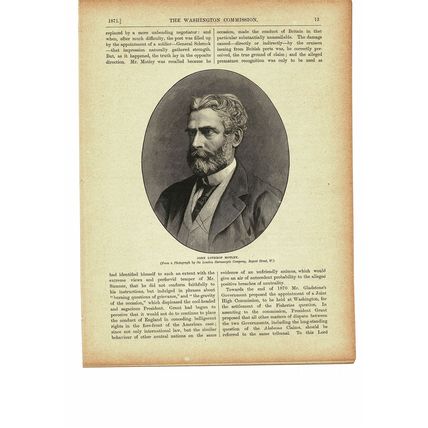 John Lothrop Motley, American Author, Diplomat, Book Illustration (Print), c1895