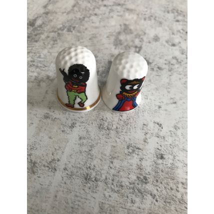 2 x golly ceramic thimbles