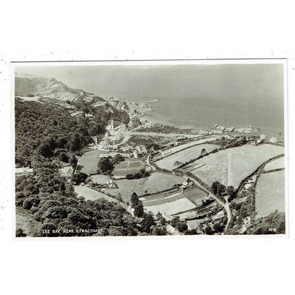 Devon postcard Lee Bay near Ilfracombe aerial view